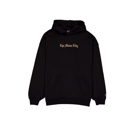 Detroit Tigers Gothic Lettering Black Hoodie