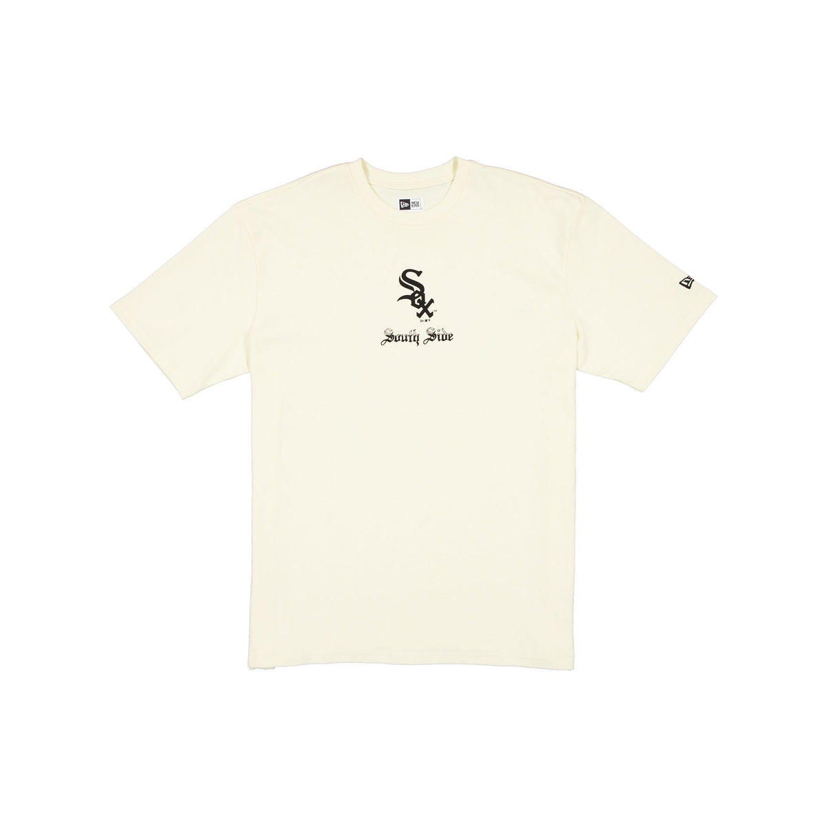 Chicago White Sox Gothic Lettering Chrome White T-Shirt