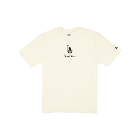 Los Angeles Dodgers Gothic Lettering Chrome White T-Shirt