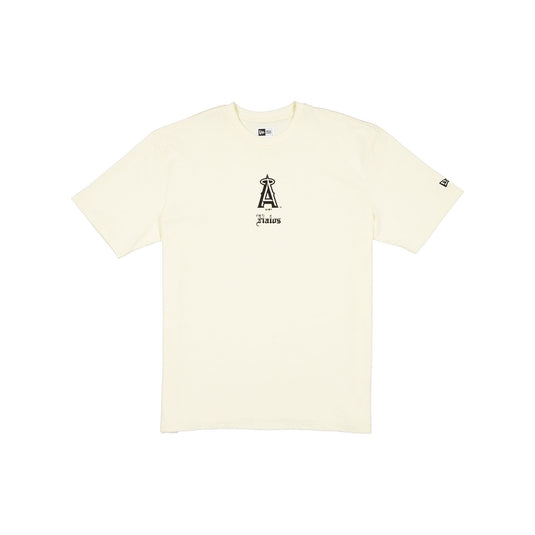 Los Angeles Angels Gothic Lettering Chrome White T-Shirt