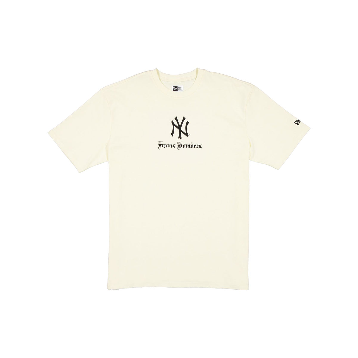 New York Yankees Gothic Lettering Chrome White T-Shirt