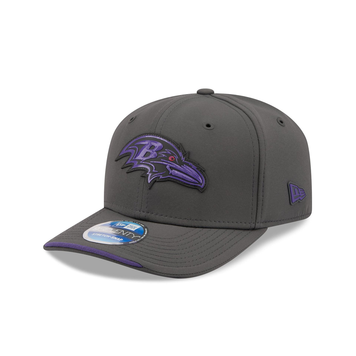 Baltimore Ravens 2026 Sideline Cold Weather 9SEVENTY Stretch-Snap Hat