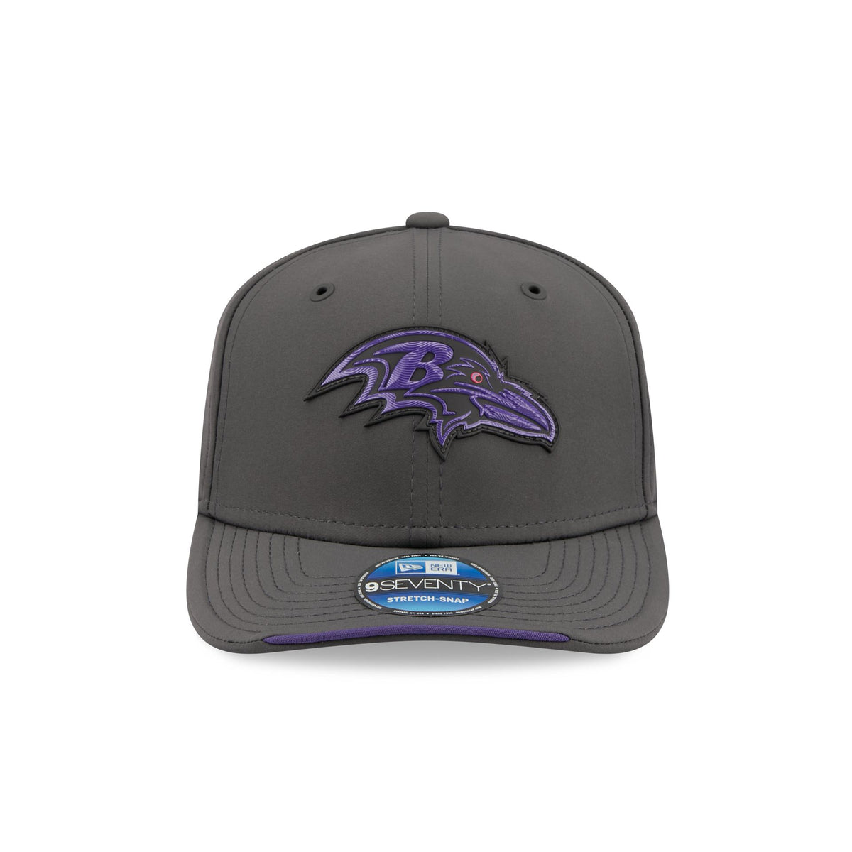 Baltimore Ravens 2026 Sideline Cold Weather 9SEVENTY Stretch-Snap Hat