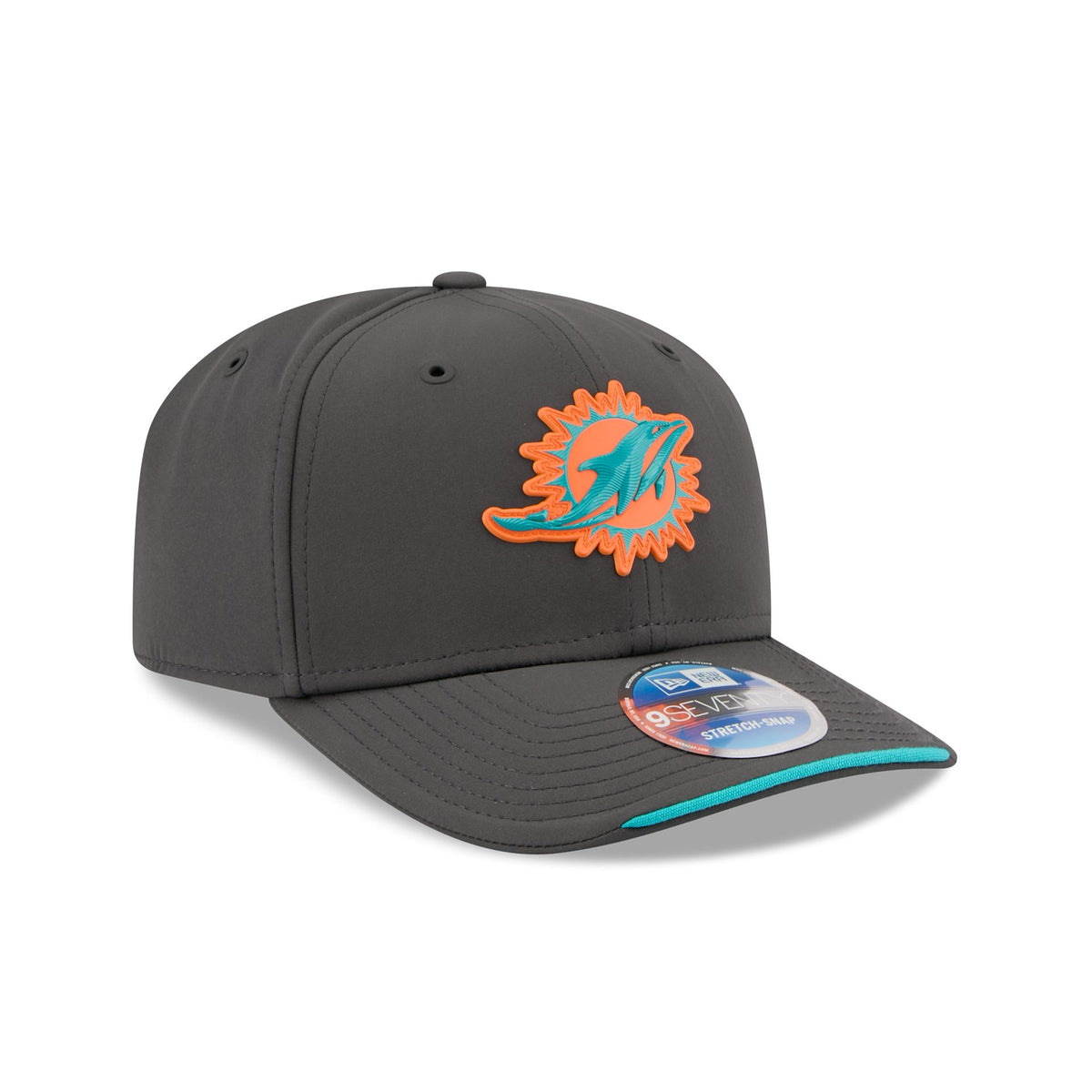 Miami Dolphins 2026 Sideline Cold Weather 9SEVENTY Stretch-Snap Hat