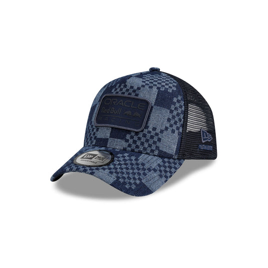 Oracle Red Bull Racing Patterned Navy Denim 9FORTY A-Frame Trucker Hat