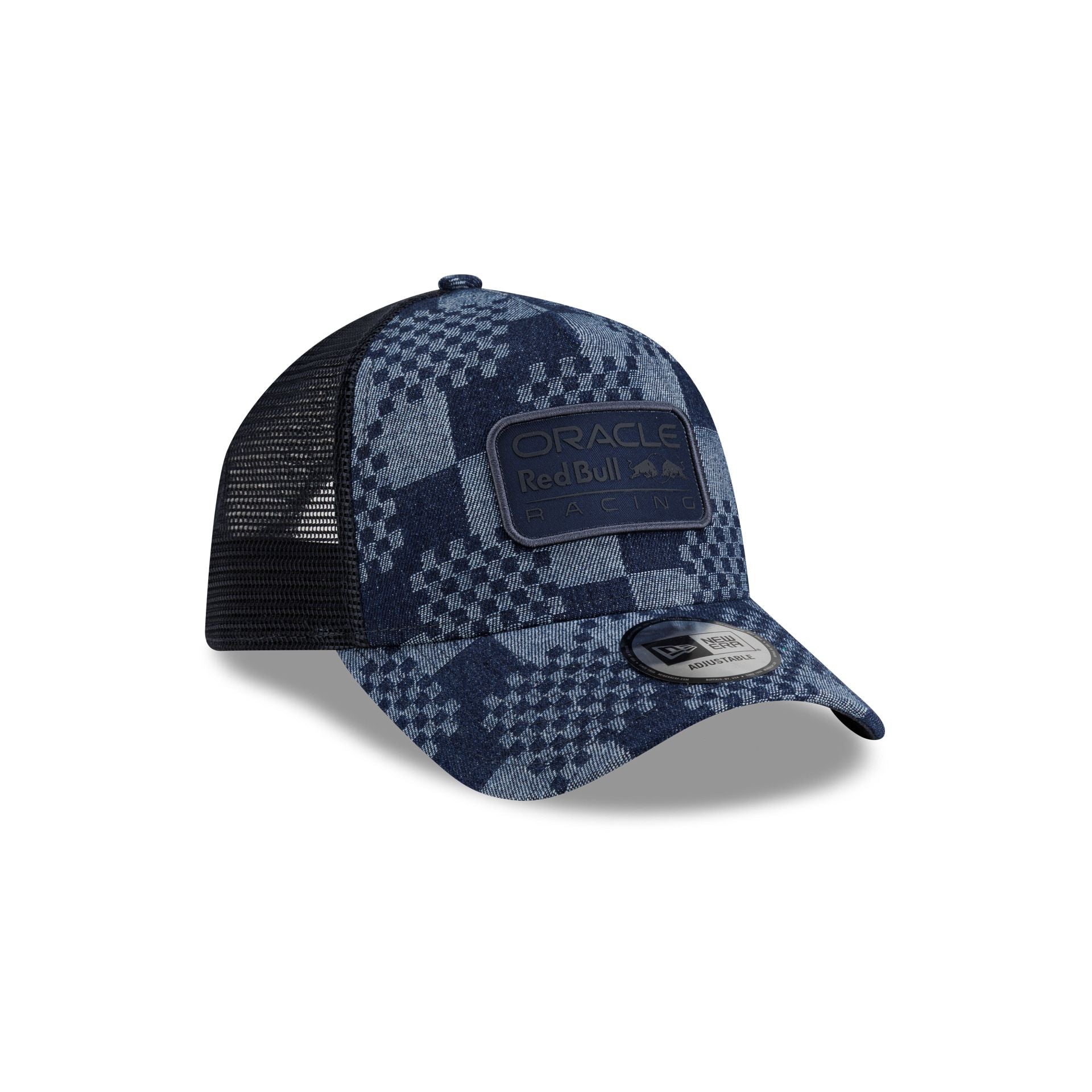 Oracle Red Bull Racing Patterned Navy Denim 9FORTY A-Frame Trucker Hat