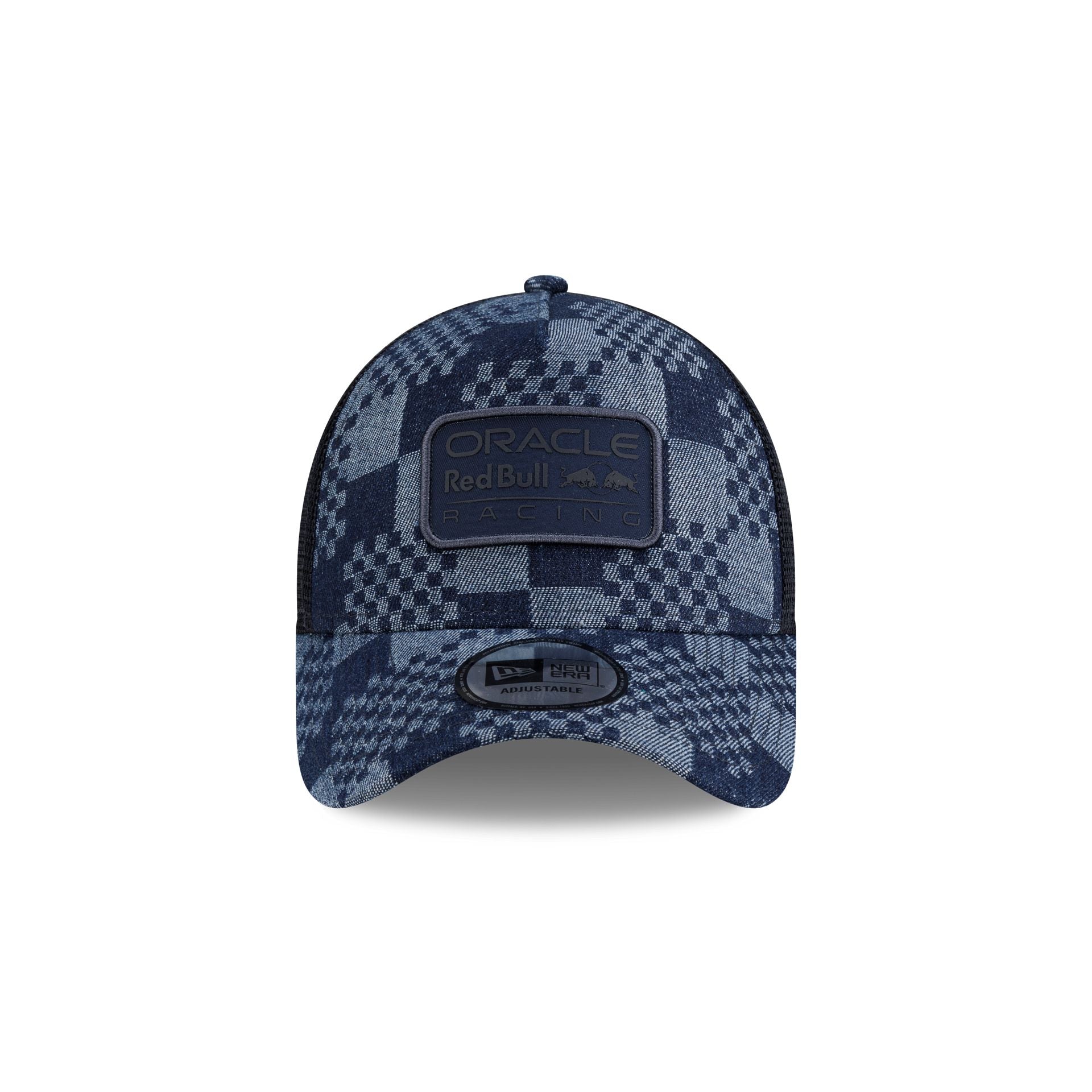 Oracle Red Bull Racing Patterned Navy Denim 9FORTY A-Frame Trucker Hat