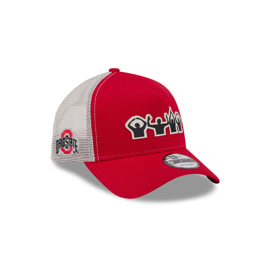 Ohio State Buckeyes Hand Signs 9FORTY A-Frame Trucker Hat - New Era Cap