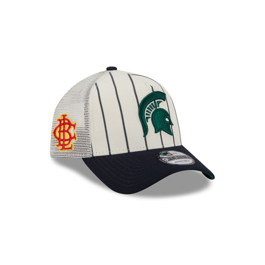 Big League Chew® x Michigan State Spartans Pinstripe 9FORTY A-Frame Trucker Hat - New Era Cap