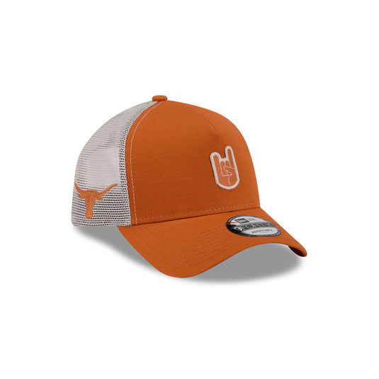Texas Longhorns Hand Signs 9FORTY A-Frame Trucker Hat - New Era Cap