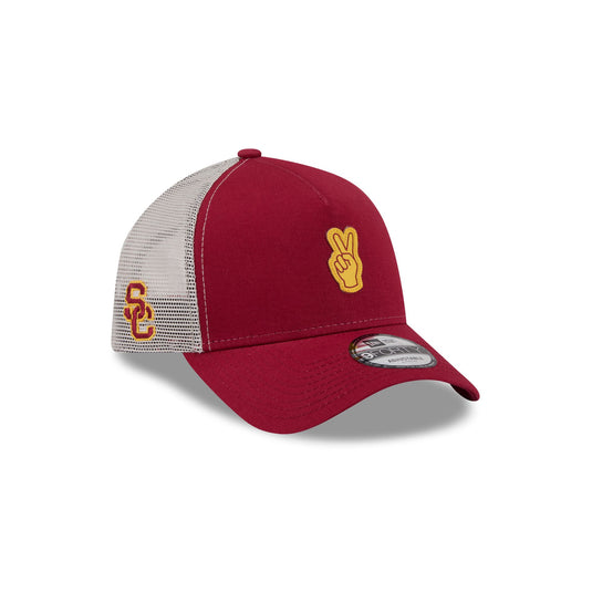 USC Trojans Hand Signs 9FORTY A-Frame Trucker Hat - New Era Cap