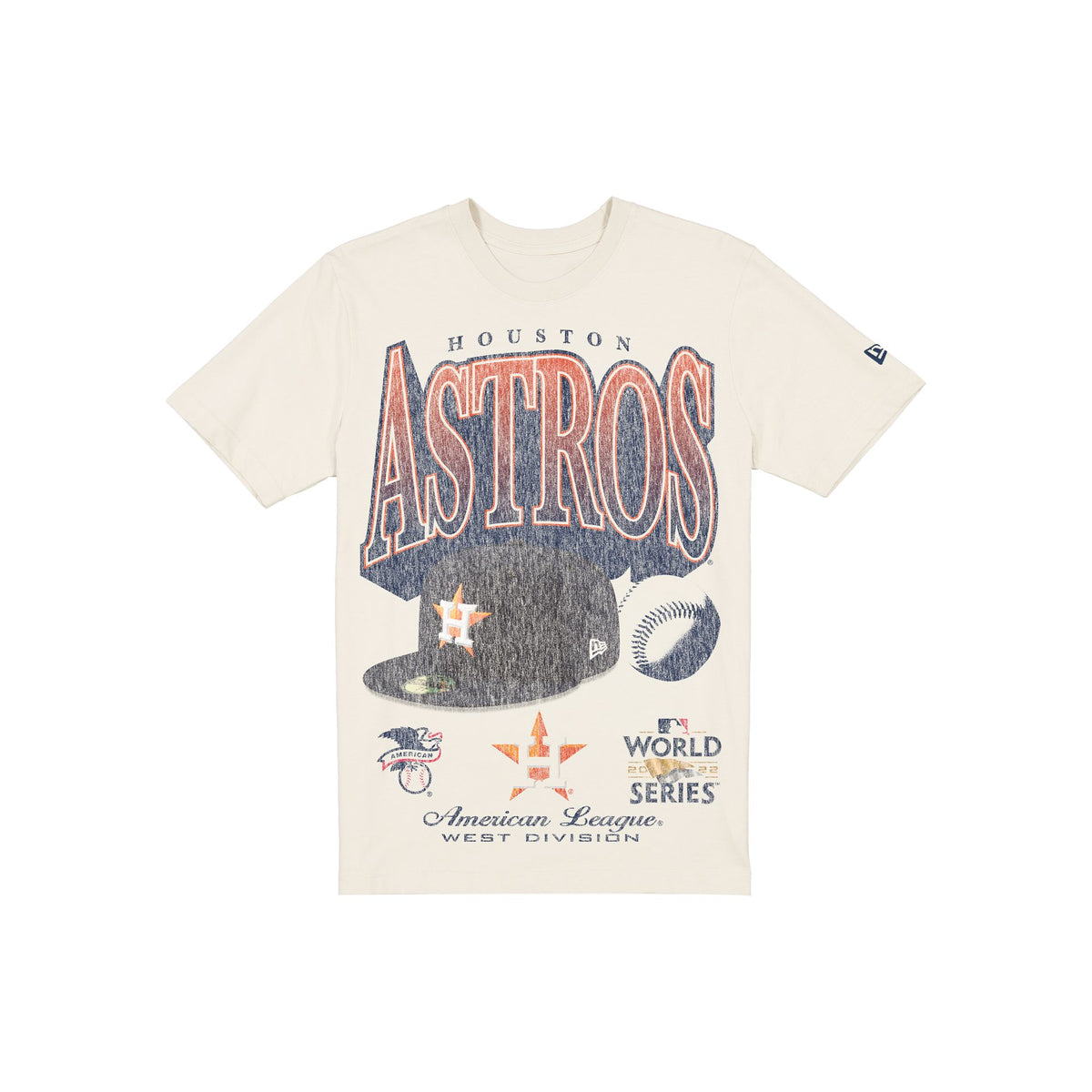 Houston Astros Sport Classics Distressed Print Chrome T-Shirt