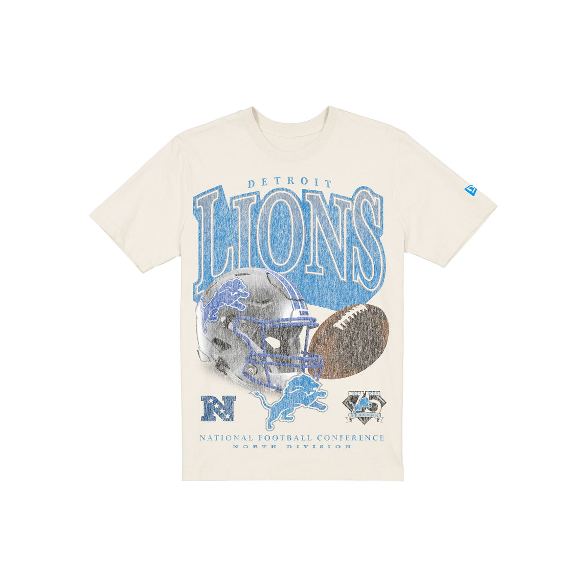 Detroit Lions Sport Classics Distressed Print Chrome T-Shirt
