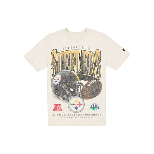 Pittsburgh Steelers Sport Classics Distressed Print Chrome T-Shirt