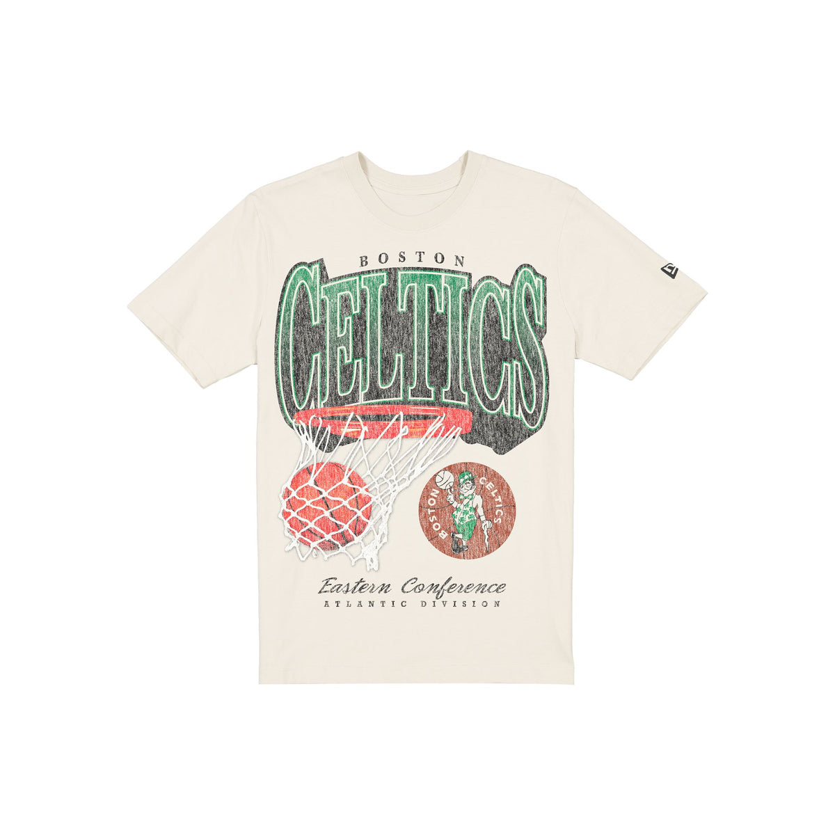 Boston Celtics Sport Classics Distressed Print Chrome T-Shirt