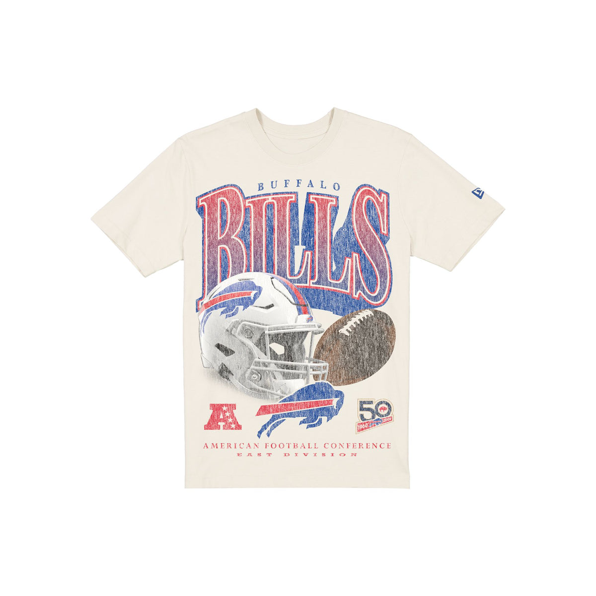 Buffalo Bills Sport Classics Distressed Print Chrome T-Shirt