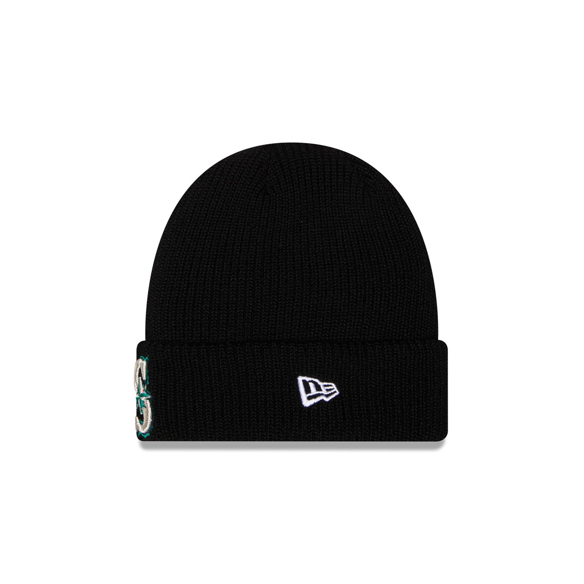Seattle Mariners Black Cuff Knit Beanie Hat