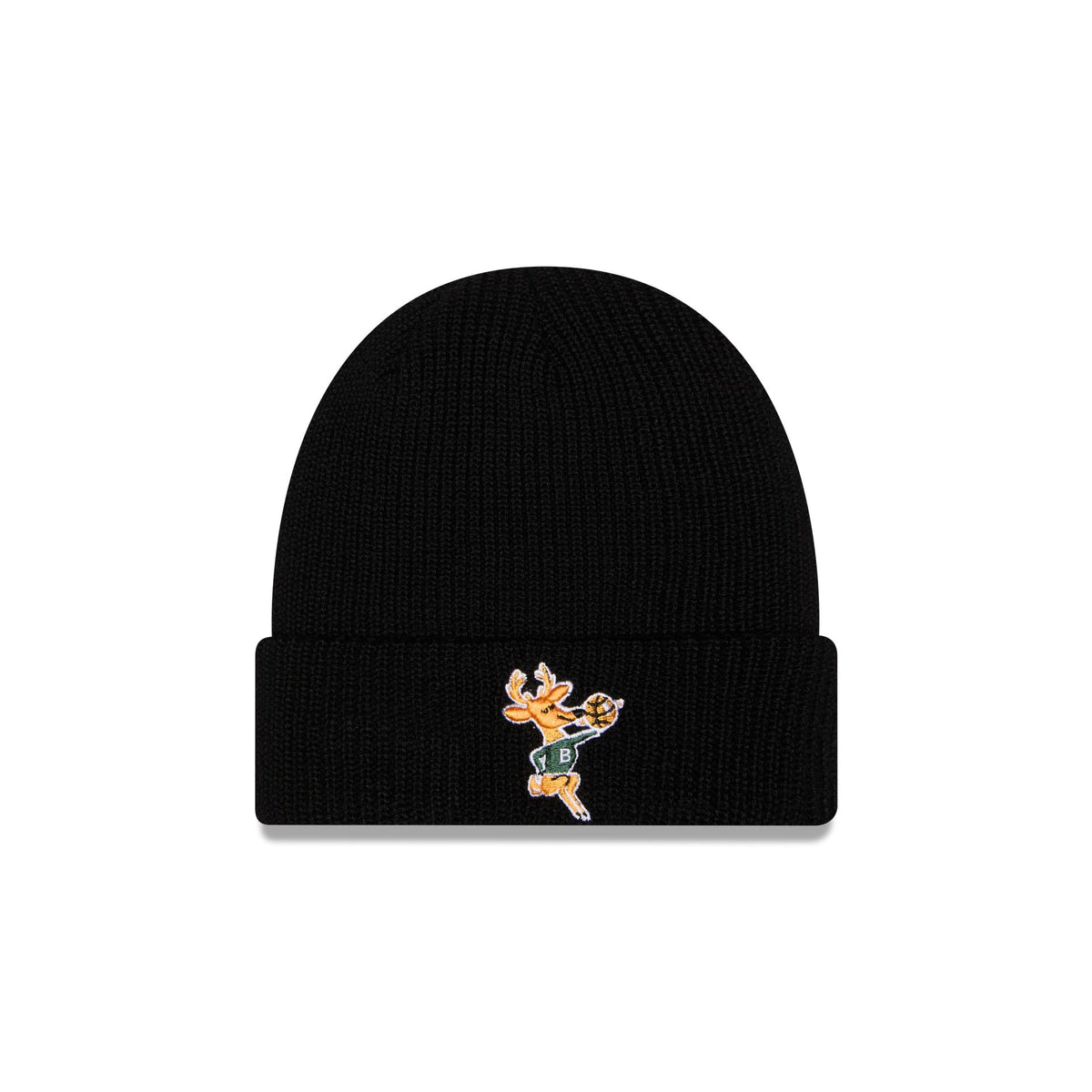 Milwaukee Bucks Black Cuff Knit Beanie Hat