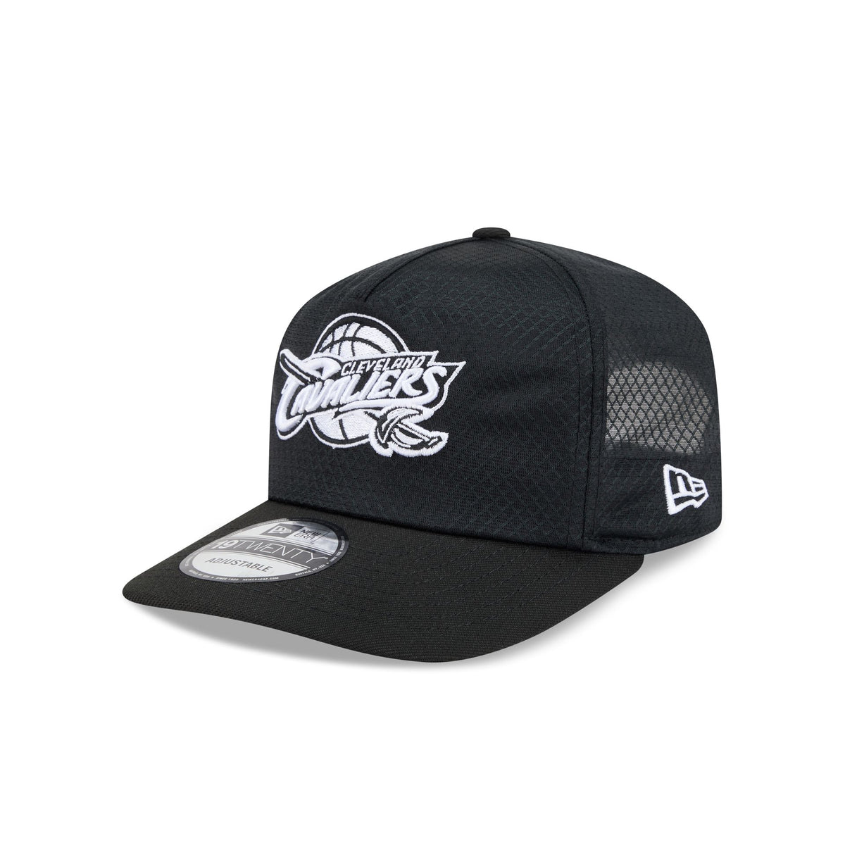 Cleveland Cavaliers Black & White Mesh 19TWENTY Trucker Hat