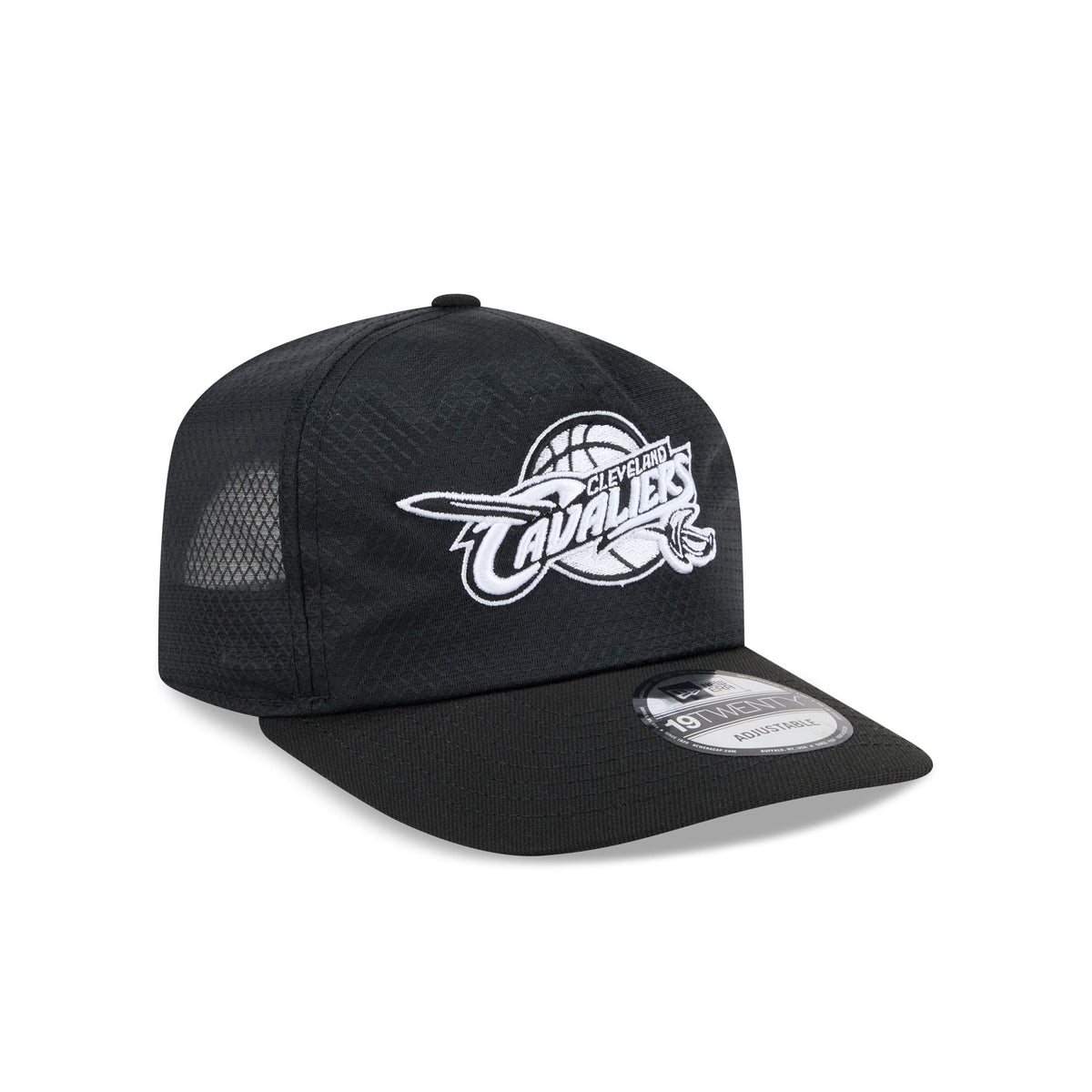 Cleveland Cavaliers Black & White Mesh 19TWENTY Trucker Hat