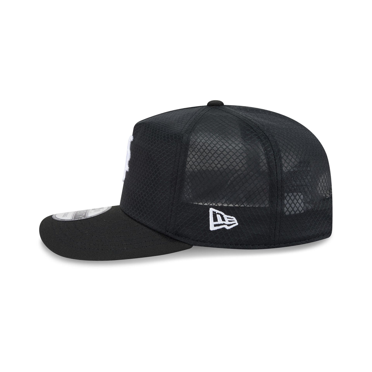 New York Mets Black & White Mesh 19TWENTY Trucker Hat