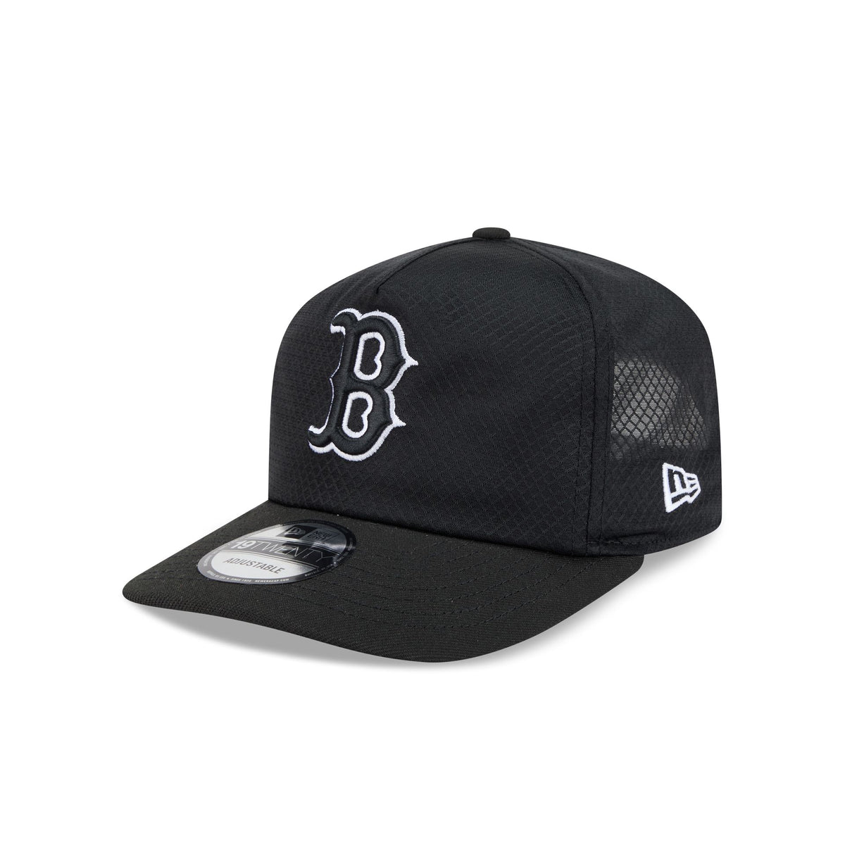 Boston Red Sox Black & White Mesh 19TWENTY Trucker Hat