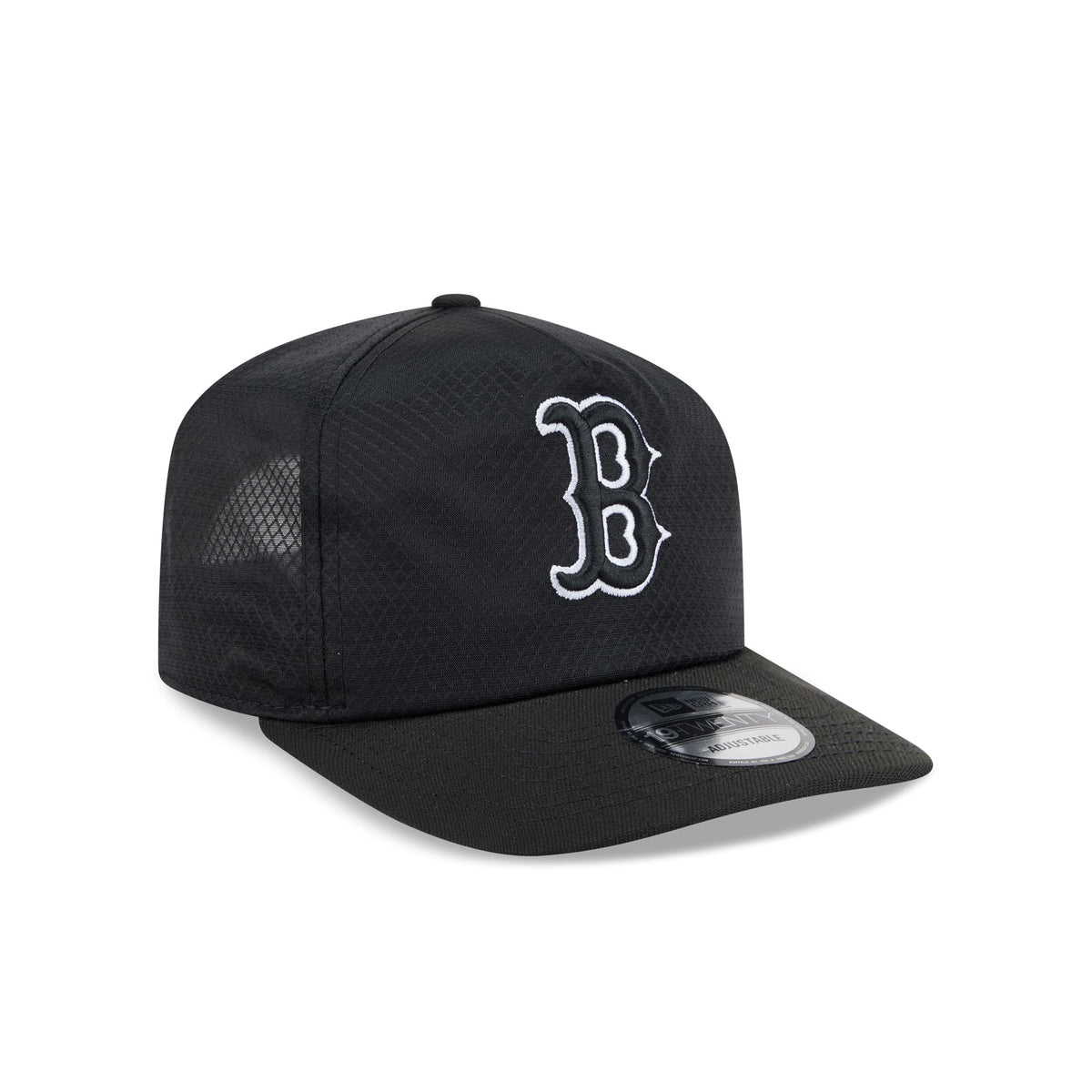 Boston Red Sox Black & White Mesh 19TWENTY Trucker Hat