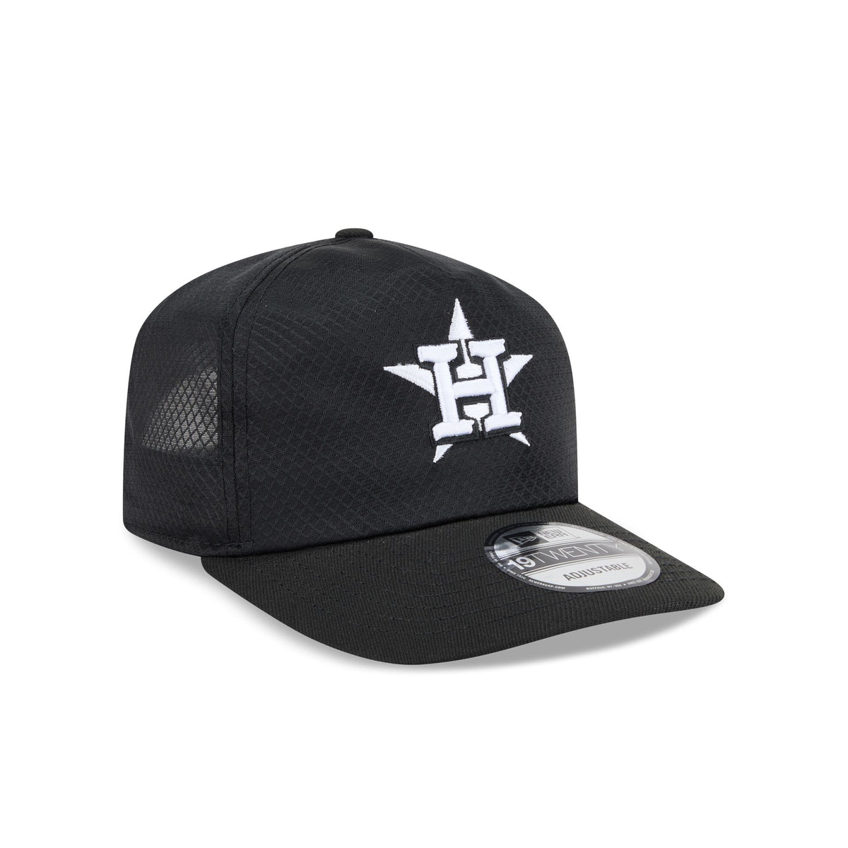 Houston Astros Black & White Mesh 19TWENTY Trucker Hat