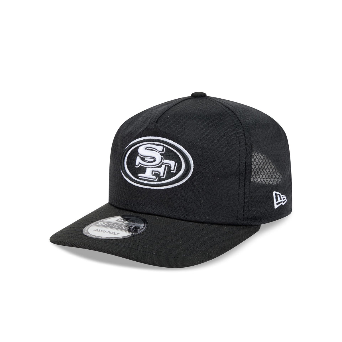 San Francisco 49ers Black & White Mesh 19TWENTY Trucker Hat