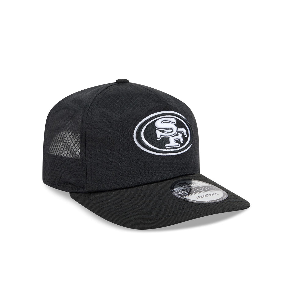 San Francisco 49ers Black & White Mesh 19TWENTY Trucker Hat