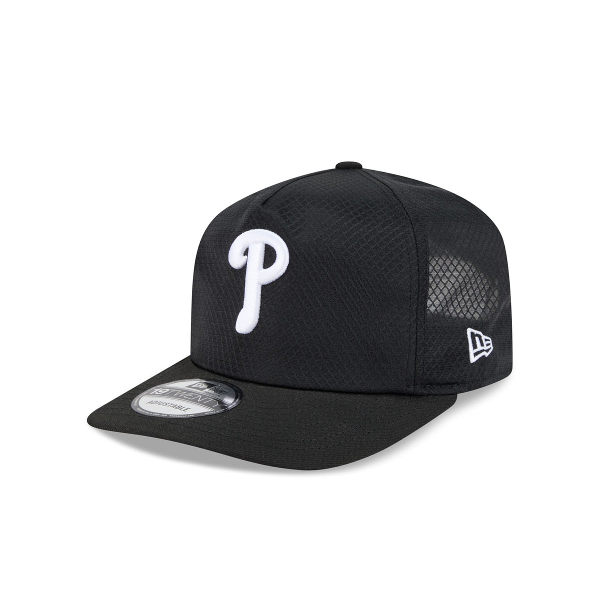 Philadelphia Phillies Black & White Mesh 19TWENTY Trucker Hat