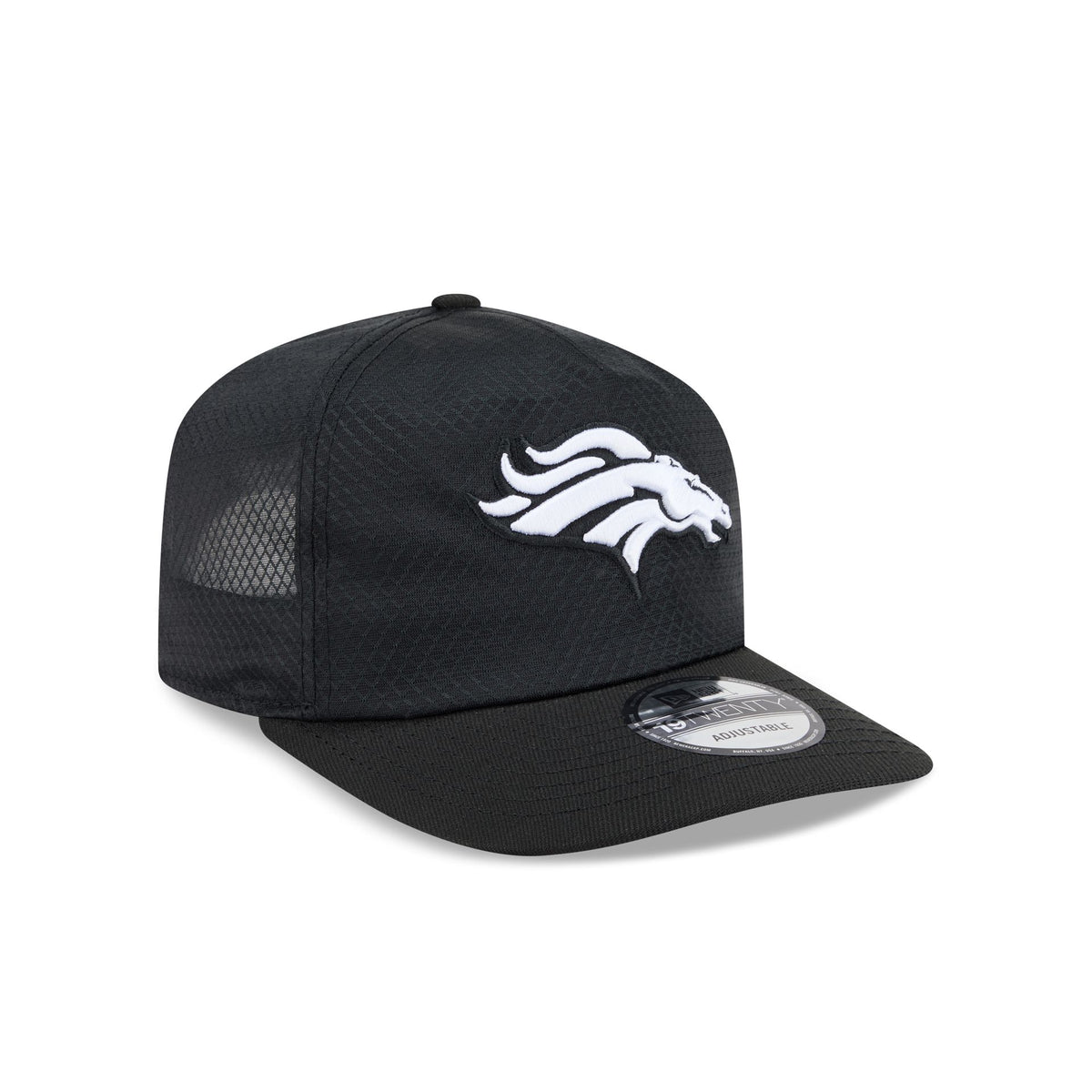 Denver Broncos Black & White Mesh 19TWENTY Trucker Hat
