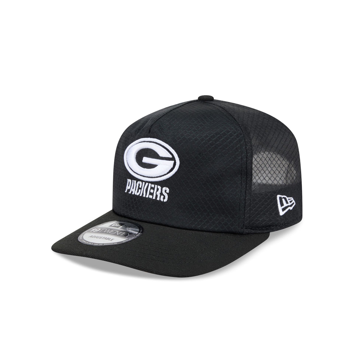 Green Bay Packers Black & White Mesh 19TWENTY Trucker Hat