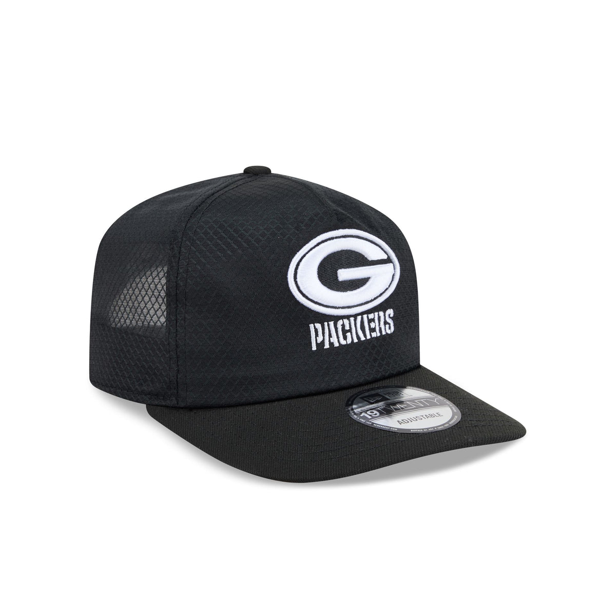 Green Bay Packers Black & White Mesh 19TWENTY Trucker Hat