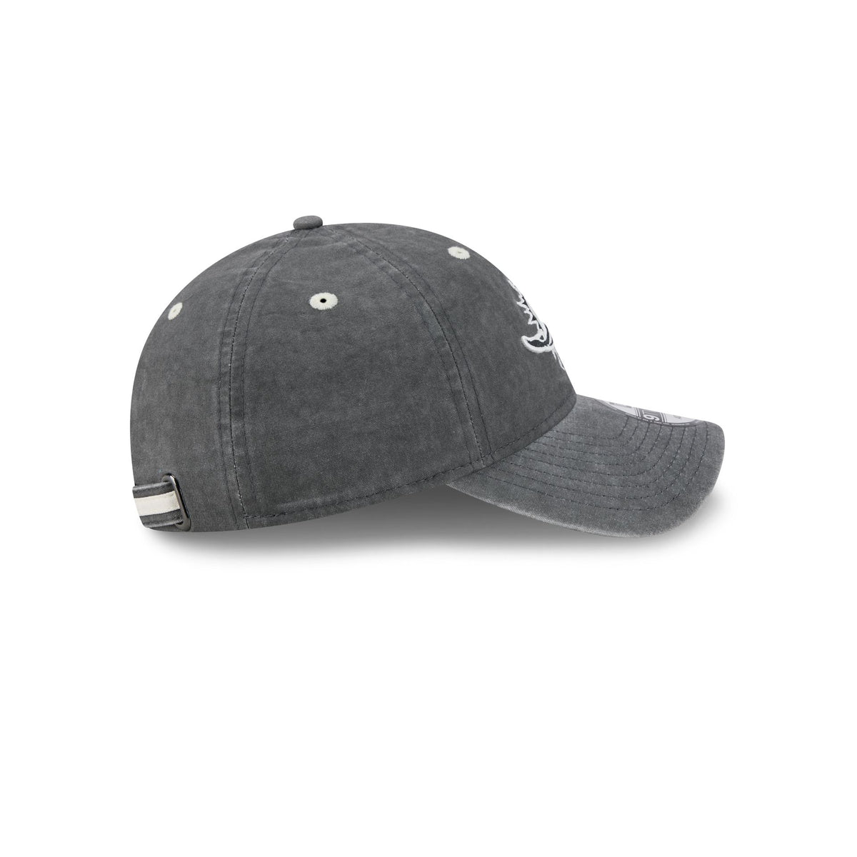 Miami Dolphins Washed Black Cotton 9TWENTY Adjustable Hat