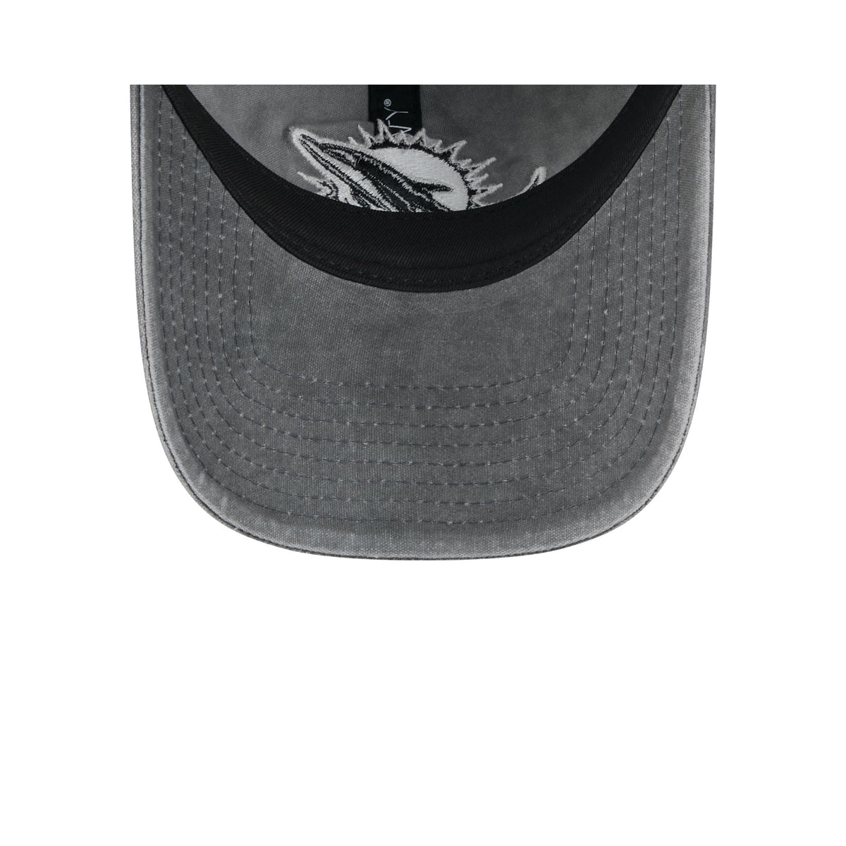 Miami Dolphins Washed Black Cotton 9TWENTY Adjustable Hat