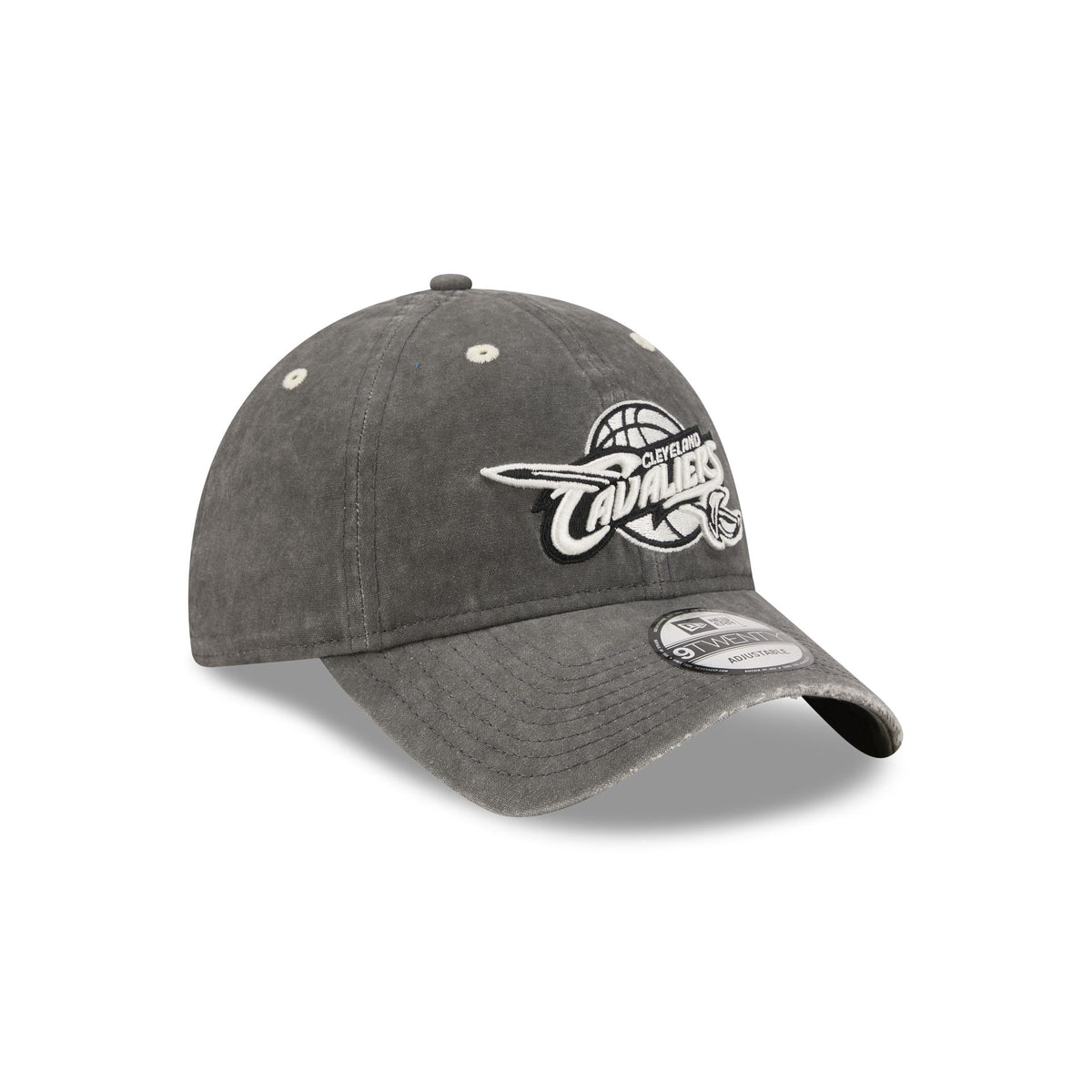 Cleveland Cavaliers Washed Black Cotton 9TWENTY Adjustable Hat