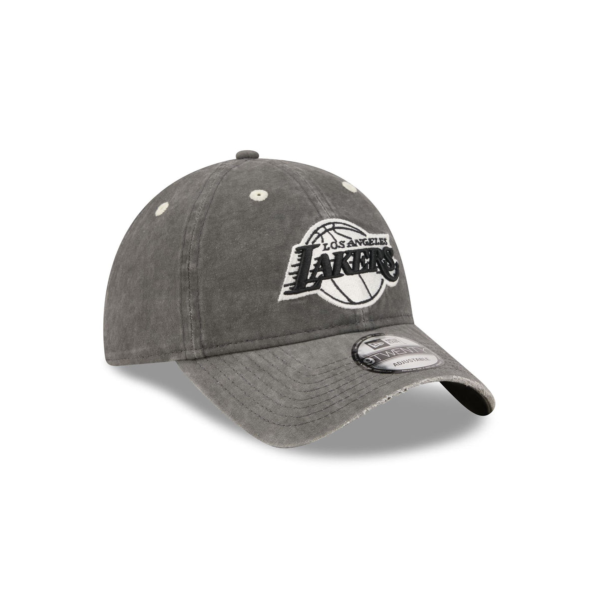 Los Angeles Lakers Washed Black Cotton 9TWENTY Adjustable Hat