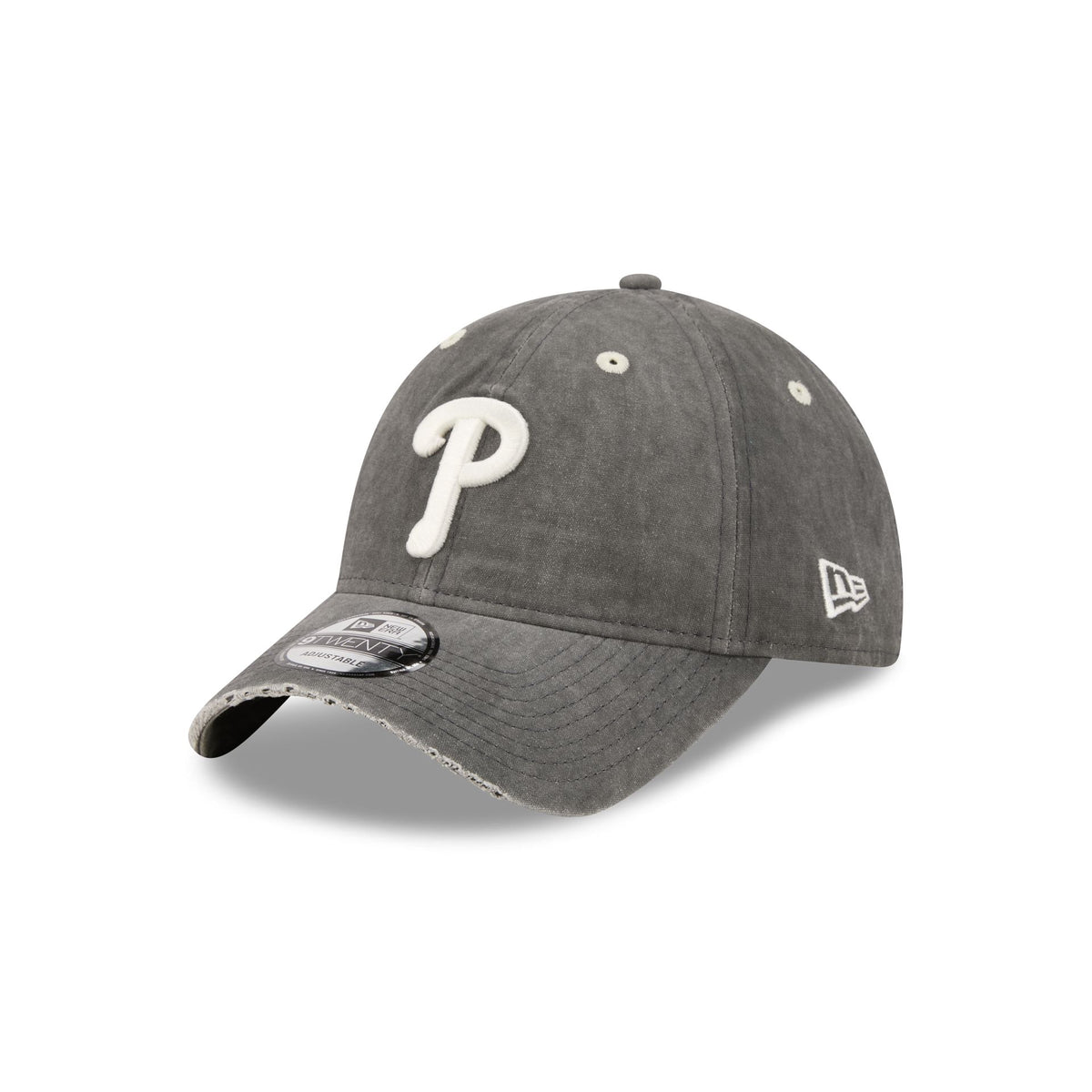 Philadelphia Phillies Washed Black Cotton 9TWENTY Adjustable Hat
