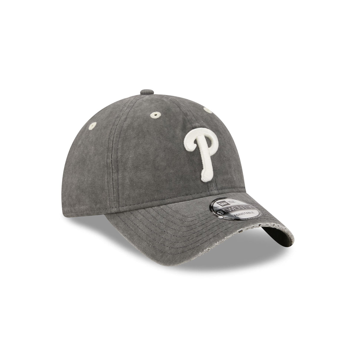 Philadelphia Phillies Washed Black Cotton 9TWENTY Adjustable Hat