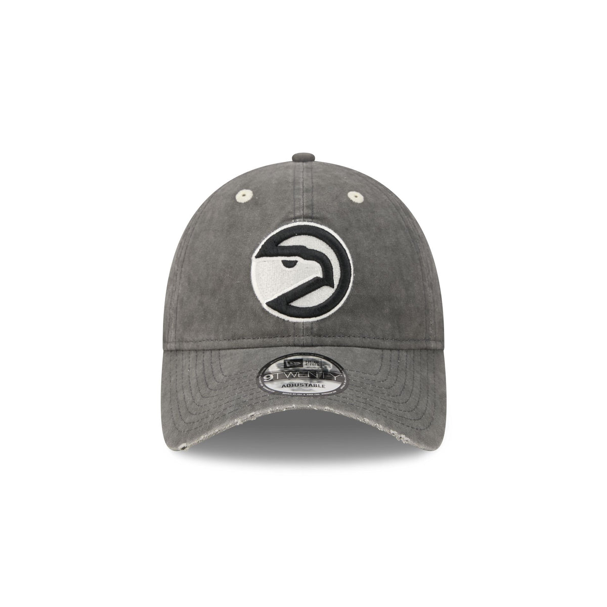 Atlanta Hawks Washed Black Cotton 9TWENTY Adjustable Hat
