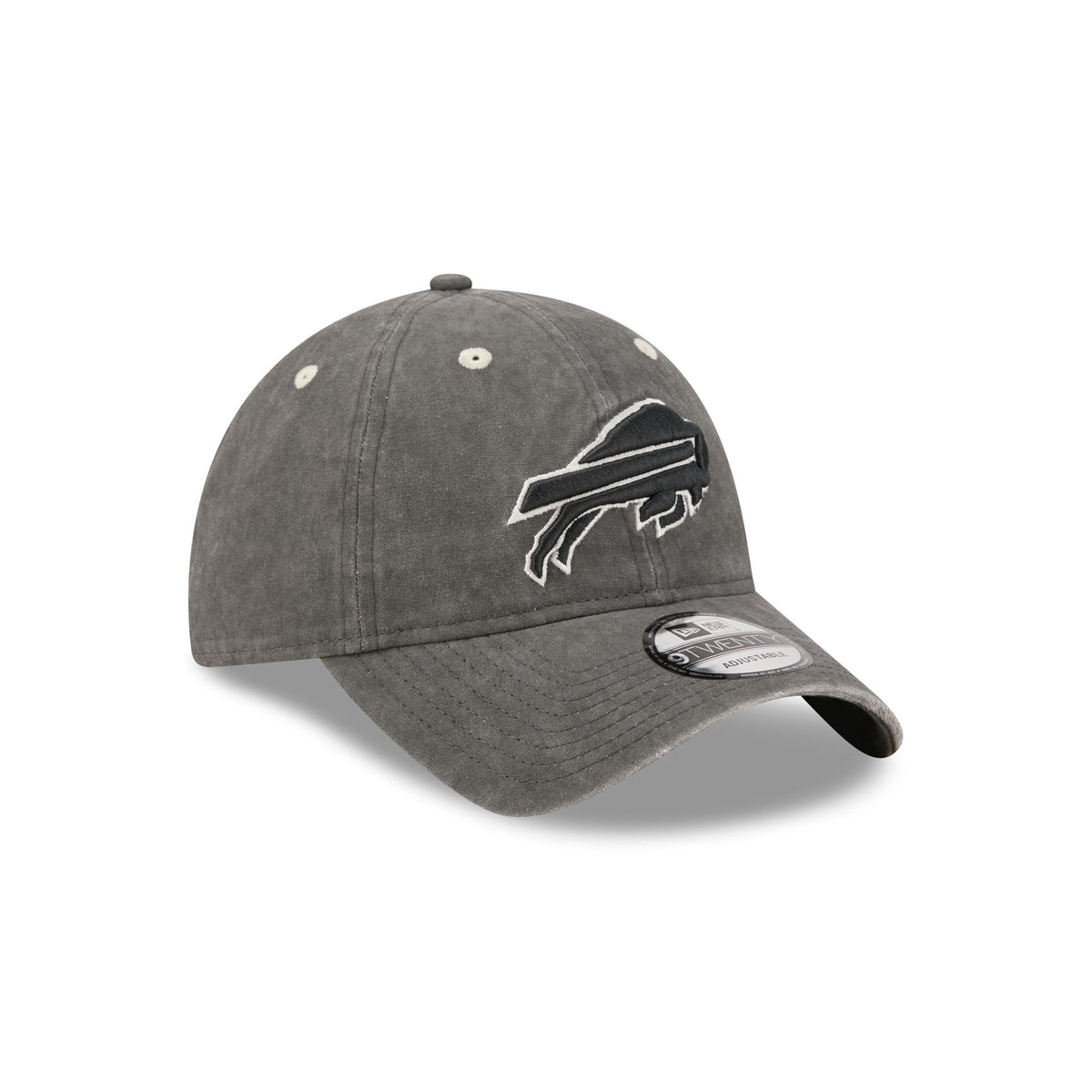 Buffalo Bills Washed Black Cotton 9TWENTY Adjustable Hat