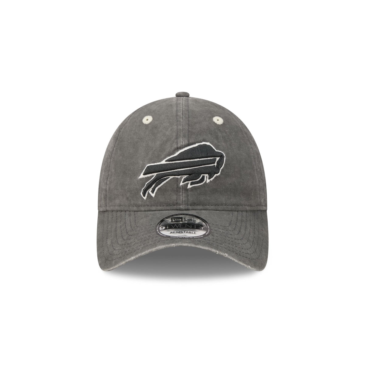 Buffalo Bills Washed Black Cotton 9TWENTY Adjustable Hat