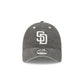 San Diego Padres Washed Black Cotton 9TWENTY Adjustable Hat