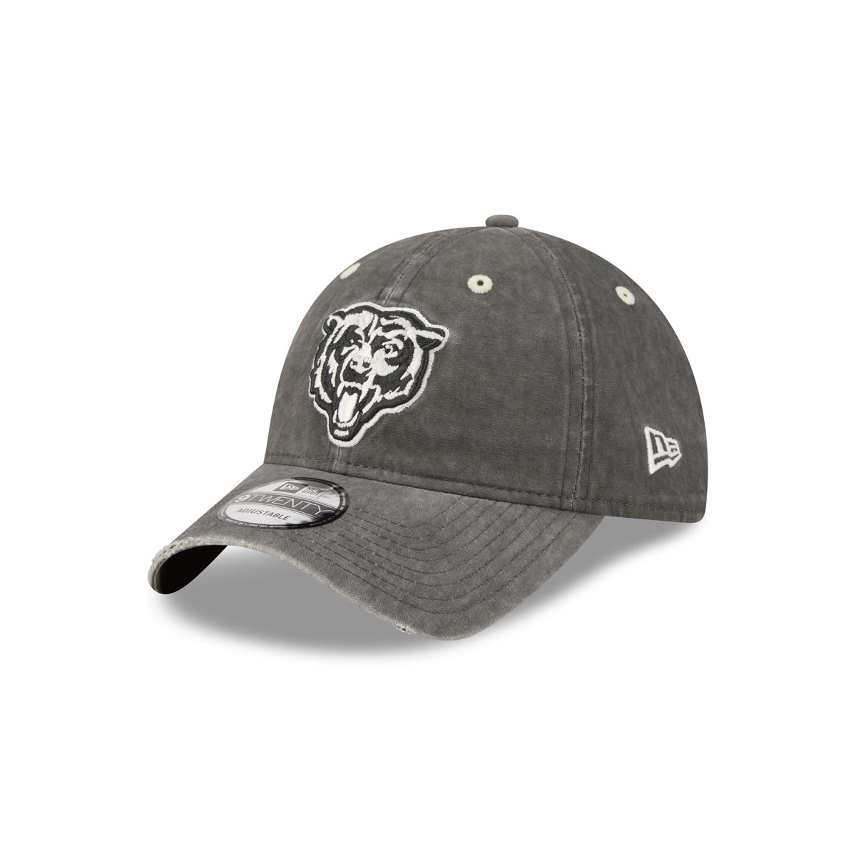 Chicago Bears Washed Black Cotton 9TWENTY Adjustable Hat