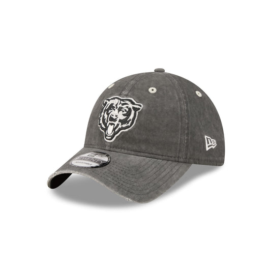 Chicago Bears Washed Black Cotton 9TWENTY Adjustable Hat
