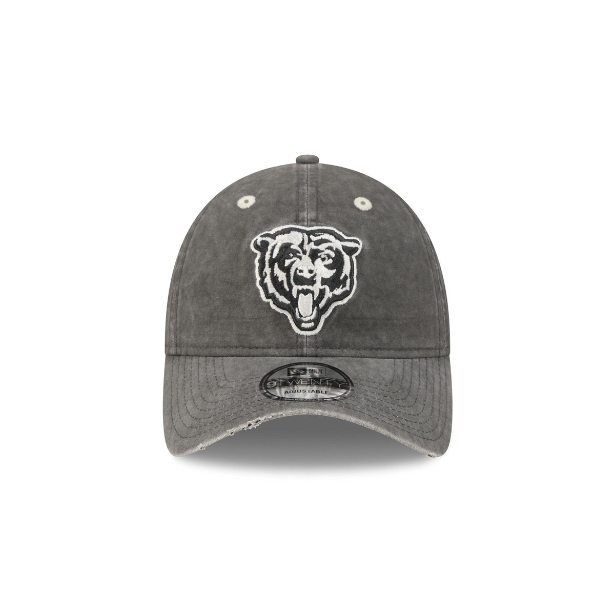 Chicago Bears Washed Black Cotton 9TWENTY Adjustable Hat