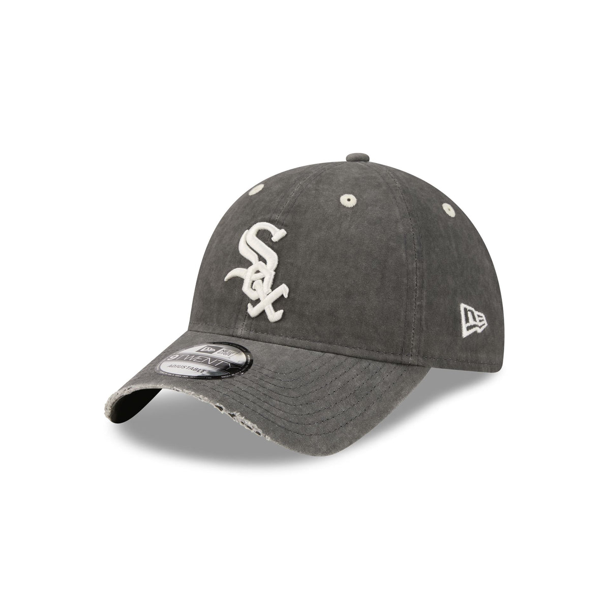Chicago White Sox Washed Black Cotton 9TWENTY Adjustable Hat