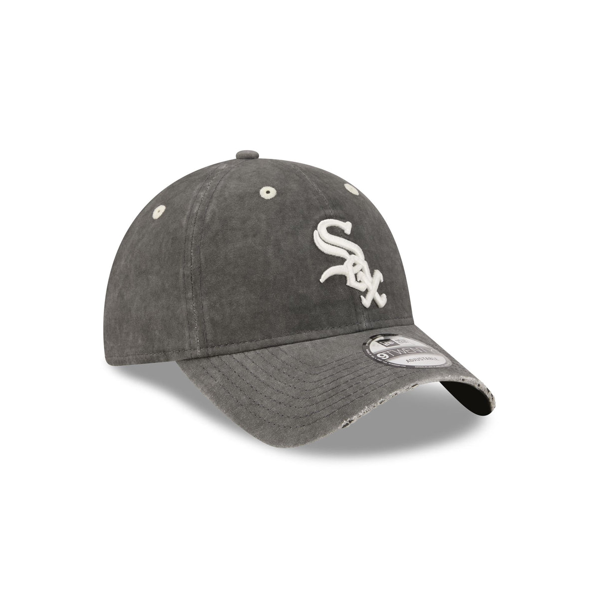 Chicago White Sox Washed Black Cotton 9TWENTY Adjustable Hat