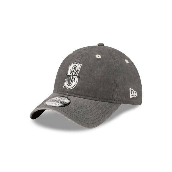 Seattle Mariners Washed Black Cotton 9TWENTY Adjustable Hat – New